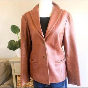 Tamotsu New York Vintage Leather Jacket Blazer